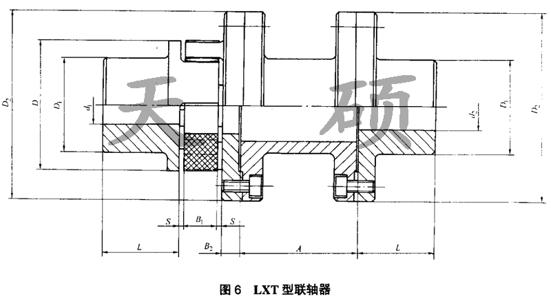 LXT接中间套<strong>星形弹性联轴器</strong>